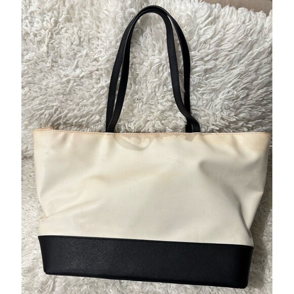 KATE SPADE White Black Hot Sauce Medium Tote Bag - Picture 3 of 6